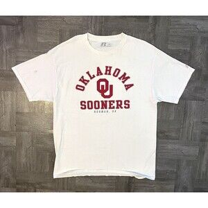 Russell Athletic Oklahoma University SOONERS Short Shirt Large 42-44 White